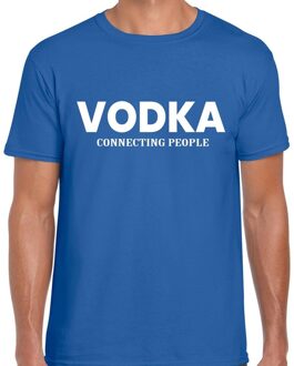 Bellatio Decorations Vodka drank tekst t-shirt blauw voor heren XL