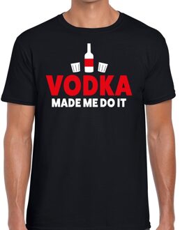 Bellatio Decorations Vodka made me do it fun t-shirt zwart voor heren 2XL