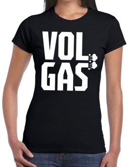 Bellatio Decorations Vol gas festival t-shirt zwart dames 2XL