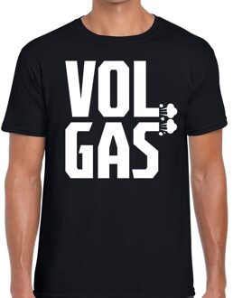 Bellatio Decorations Vol gas festival t-shirt zwart heren 2XL