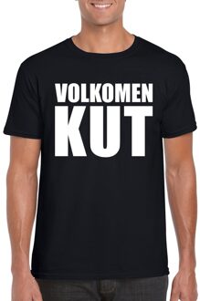 Bellatio Decorations Volkomen kut tekst t-shirt zwart heren 2XL