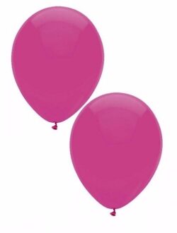 Bellatio Decorations Voordelige donker roze ballonnen 10 stuks - Ballonnen