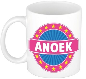 Bellatio Decorations Voornaam Anoek koffie/thee mok of beker - Naam mokken Multikleur