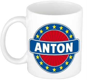Bellatio Decorations Voornaam Anton koffie/thee mok of beker - Naam mokken