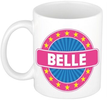 Bellatio Decorations Voornaam Belle koffie/thee mok of beker - Naam mokken Multikleur