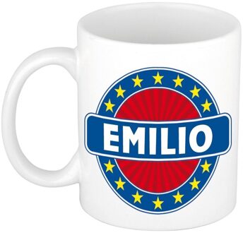 Bellatio Decorations Voornaam Emilio koffie/thee mok of beker - Naam mokken