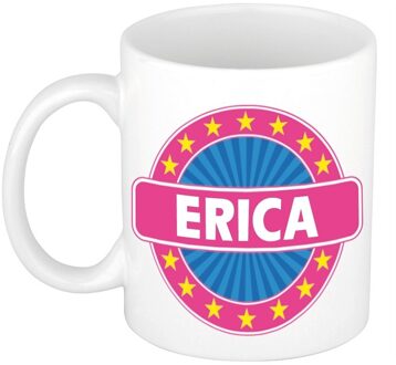Bellatio Decorations Voornaam Erica koffie/thee mok of beker - Naam mokken Multikleur