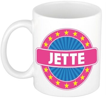 Bellatio Decorations Voornaam Jette koffie/thee mok of beker - Naam mokken Multikleur