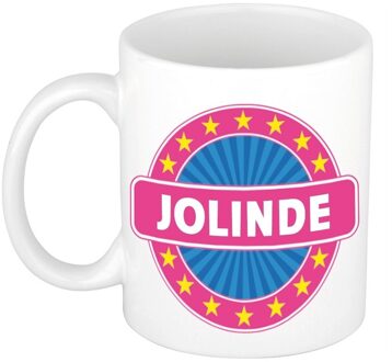 Bellatio Decorations Voornaam Jolinde koffie/thee mok of beker - Naam mokken Multikleur