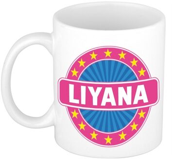 Bellatio Decorations Voornaam Liyana koffie/thee mok of beker - Naam mokken Multikleur
