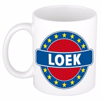 Bellatio Decorations Voornaam Loek koffie/thee mok of beker - Naam mokken Multikleur