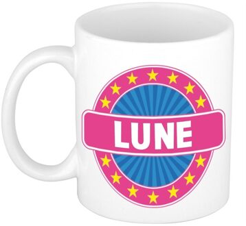 Bellatio Decorations Voornaam Lune koffie/thee mok of beker - Naam mokken Multikleur