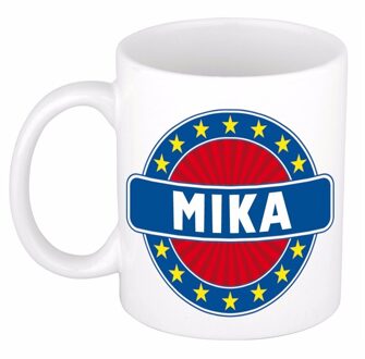 Bellatio Decorations Voornaam Mika koffie/thee mok of beker - Naam mokken Multikleur