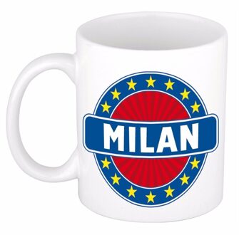 Bellatio Decorations Voornaam Milan koffie/thee mok of beker - Naam mokken Multikleur