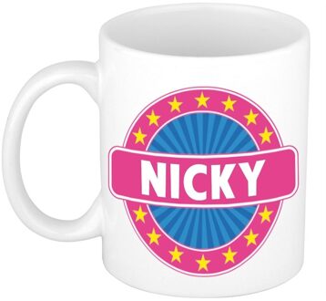 Bellatio Decorations Voornaam Nicky koffie/thee mok of beker - Naam mokken Multikleur