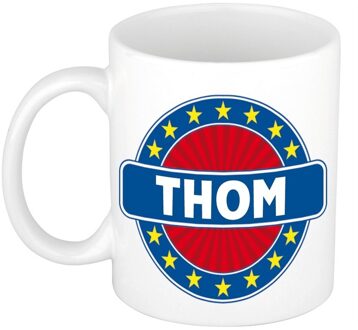 Bellatio Decorations Voornaam Thomkoffie/thee mok of beker - Naam mokken Multikleur