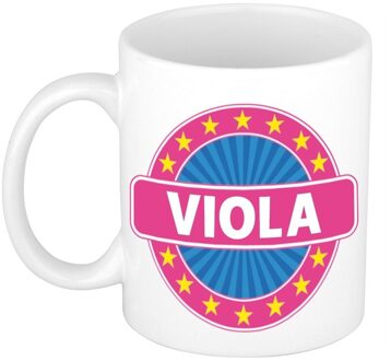 Bellatio Decorations Voornaam Viola koffie/thee mok of beker - Naam mokken Multikleur