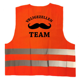 Bellatio Decorations Vrijgezellen team hesje - oranje - heren - Vrijgezellenfeest man - mannen uitje - One size