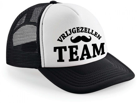 Bellatio Decorations Vrijgezellen Team vrijgezellen snapback cap/ truckers petje zwart heren - Verkleedhoofddeksels