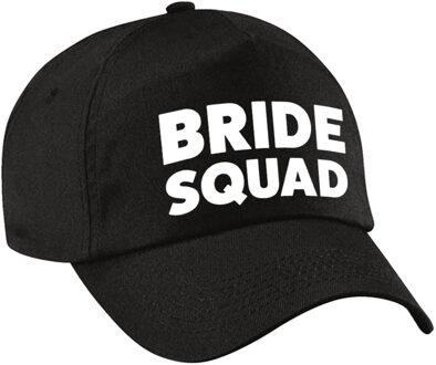 Bellatio Decorations Vrijgezellenfeest baseballcap/petje - Bride Squad - zwart - dames - Verkleedhoofddeksels