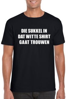 Bellatio Decorations Vrijgezellenfeest Die sukkel gaat trouwen shirt  zwart heren 2XL