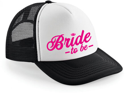 Bellatio Decorations vrijgezellenfeest pet voor dames - Bride to be - zwart/wit - snapback cap