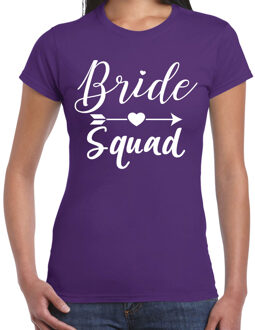 Bellatio Decorations Vrijgezellenfeest T-shirt voor dames - Bride Squad - paars - trouwen/bruiloft 2XL