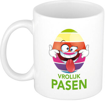 Bellatio Decorations Vrolijk Pasen mok/ beker - Pasen mokken