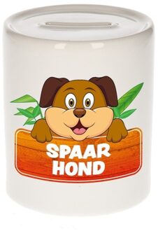 Bellatio Decorations Vrolijke hond spaarpotten 9 cm Multi