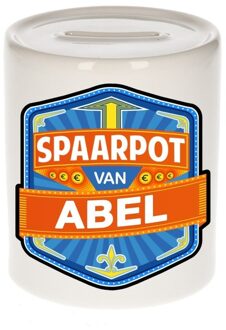 Bellatio Decorations Vrolijke kinder spaarpot voor Abel - Spaarpotten Multikleur