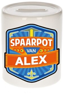 Bellatio Decorations Vrolijke kinder spaarpot voor Alex - Spaarpotten Multikleur