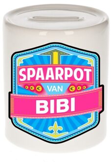 Bellatio Decorations Vrolijke kinder spaarpot voor Bibi - Spaarpotten Multikleur
