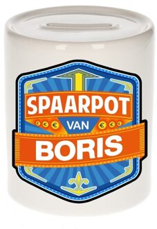 Bellatio Decorations Vrolijke kinder spaarpot voor Boris - Spaarpotten Multikleur