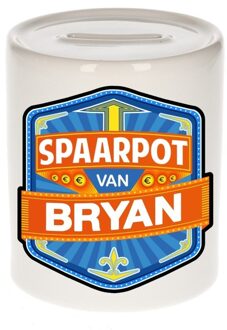 Bellatio Decorations Vrolijke kinder spaarpot voor Bryan - Spaarpotten Multikleur