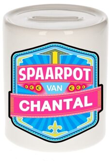 Bellatio Decorations Vrolijke kinder spaarpot voor Chantal - Spaarpotten Multikleur