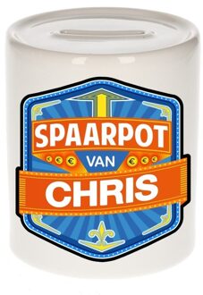 Bellatio Decorations Vrolijke kinder spaarpot voor Chris - Spaarpotten Multikleur