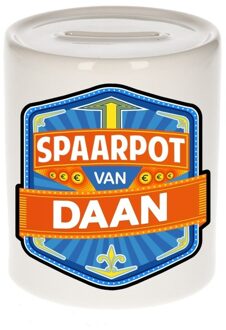 Bellatio Decorations Vrolijke kinder spaarpot voor Daan - Spaarpotten Multikleur