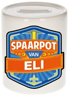 Bellatio Decorations Vrolijke kinder spaarpot voor Eli - Spaarpotten Multikleur