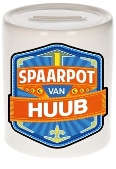 Bellatio Decorations Vrolijke kinder spaarpot voor Huub - Spaarpotten Multikleur
