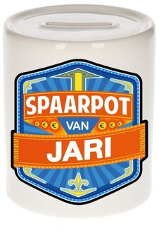 Bellatio Decorations Vrolijke kinder spaarpot voor Jari - Spaarpotten Multikleur