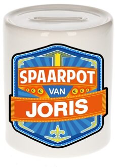 Bellatio Decorations Vrolijke kinder spaarpot voor Joris - Spaarpotten Multikleur