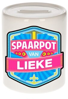 Bellatio Decorations Vrolijke kinder spaarpot voor Lieke - Spaarpotten Multikleur