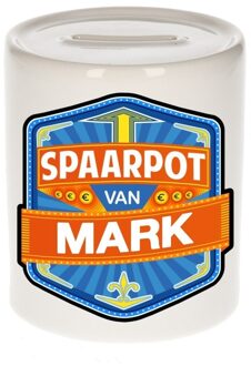Bellatio Decorations Vrolijke kinder spaarpot voor Mark - Spaarpotten Multikleur