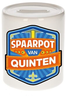 Bellatio Decorations Vrolijke kinder spaarpot voor Quinten - Spaarpotten Multikleur