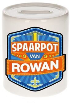 Bellatio Decorations Vrolijke kinder spaarpot voor Rowan - Spaarpotten Multikleur
