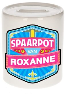 Bellatio Decorations Vrolijke kinder spaarpot voor Roxanne - Spaarpotten Multikleur