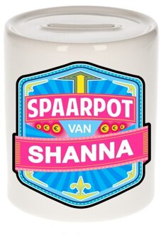 Bellatio Decorations Vrolijke kinder spaarpot voor Shanna - Spaarpotten Multikleur