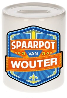 Bellatio Decorations Vrolijke kinder spaarpot voor Wouter - Spaarpotten Multikleur