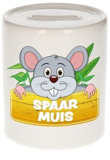 Bellatio Decorations Vrolijke muis spaarpotten 9 cm Multi