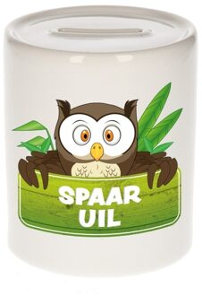 Bellatio Decorations Vrolijke uilen spaarpotten 9 cm Groen